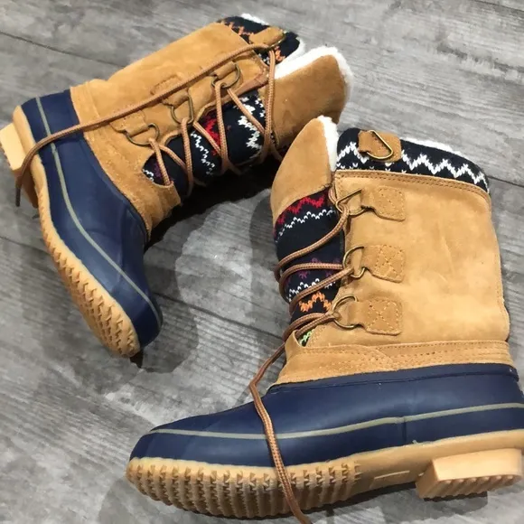 Khombu brown and blue boots - Image 4