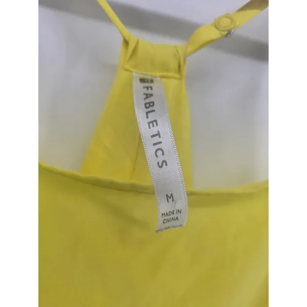 Fabletics Romper Womens Medium Yellow‎ Activewear Racerback Elastic Waist - Image 2