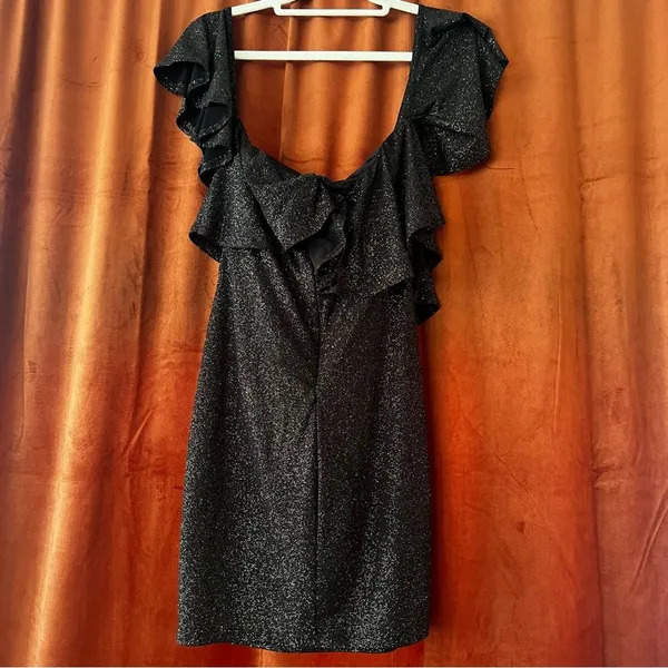 Monaco Glittery Off-the-Shoulder Bodycon Mini Dress - Image 4