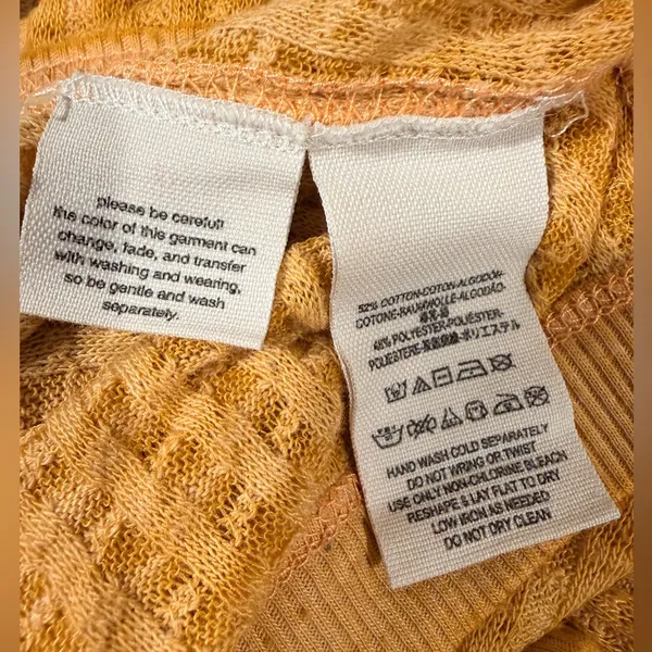 We the Free ! Women's Yellow V-Neck Sweater - Image 6