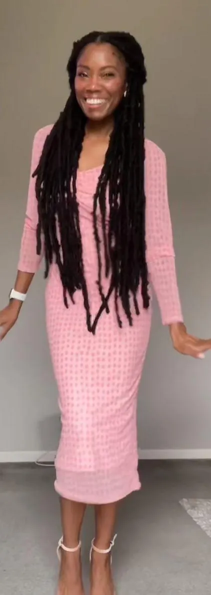 Target House of Aama pink polka dot dress - Image 2