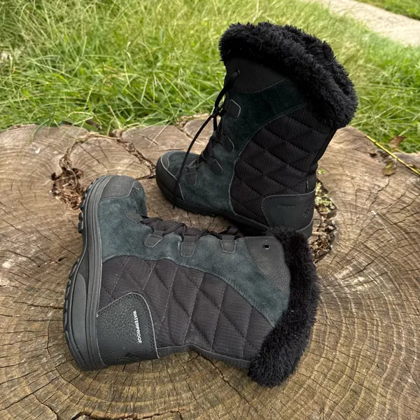 Columbia Ice Maiden II black leather suede waterproof winter boots women's size 8.5 - Image 4