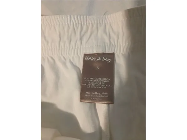 White Stag Women’s Stretch Cotton Twill Utility Skort White Size 6 W-205 - Image 3