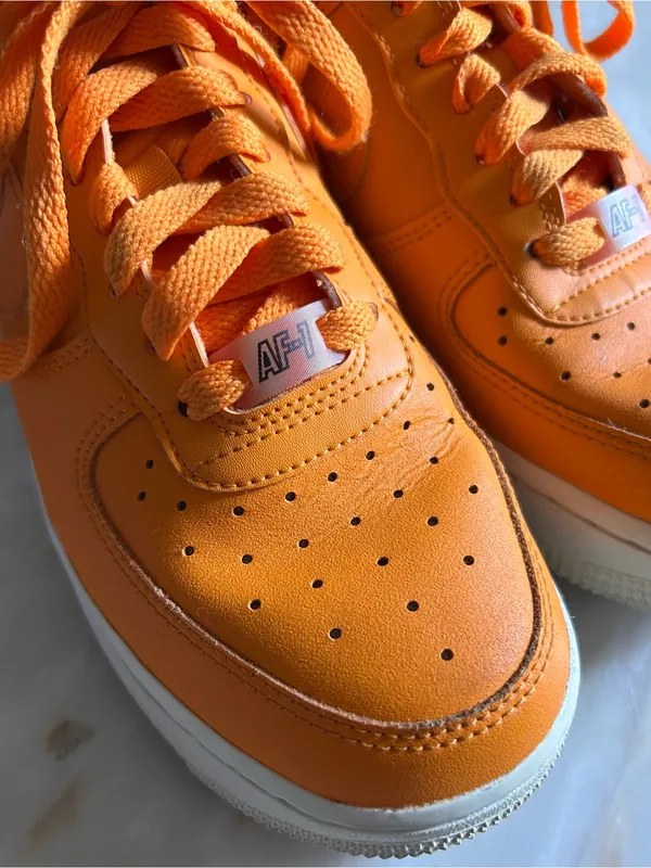 Nike Air Force 1 Low Essential “Orange Peel”Lifestyle‎ Sneakers Size 7.5 Womens - Image 5