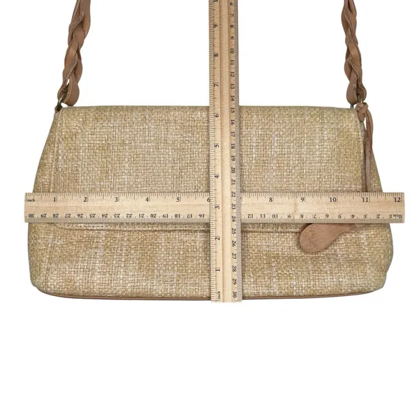 VTG Etienne‎ Aigner Handbag Straw Woven Charm Shoulder Bag Beach Coastal Purse - Image 14