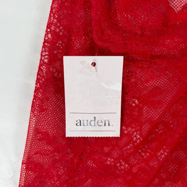 Auden Red Floral Lace Chemise Nightgown Sheer Adjustable Straps Medium NWT - Image 6