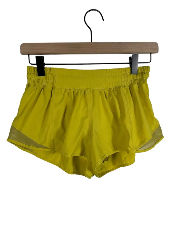 Lululemon Hotty Hot Short II 2.5” Women’s‎ Size 6 Yellow Running Athletic Shorts - Image 3