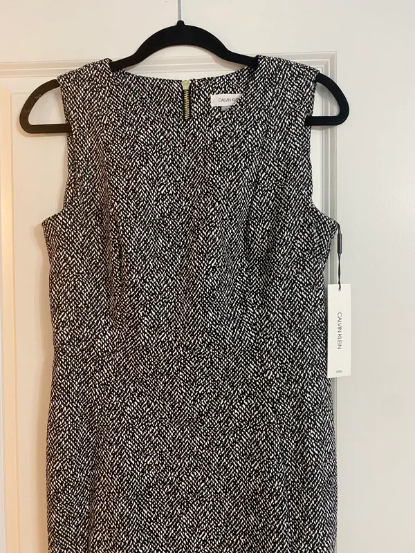Calvin Klein NWT Black And White Knee Length Dress - Image 3