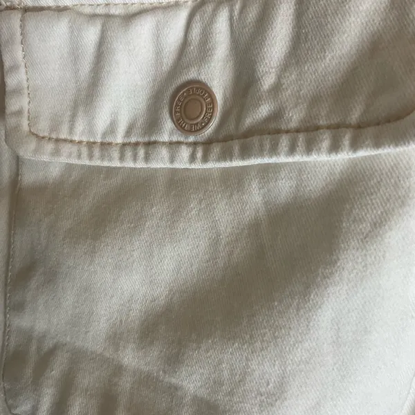 We The Free Free People Full Effect Wide Leg Utility Pants White XS - Image 8