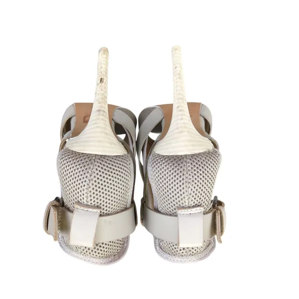 Joe's Jeans Women's Mesh Peep Toe Cross Strap Buckle Heel Sandal Size‎ 9M - Image 4