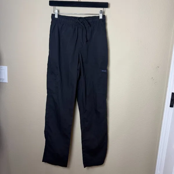 Dagacci Straight Wide Leg Black Scrubs Pants Size Small - Image 2