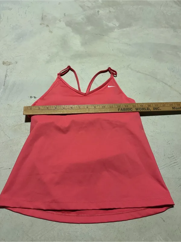 Nike Coral Pink Athletic Tank built in bra padding medium - Image 4