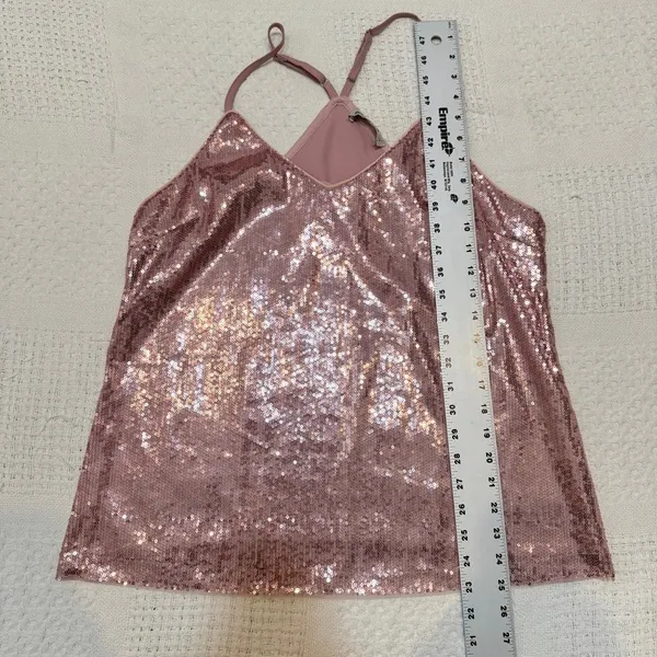 Grace Karin large sequin front spaghetti strap top shell blouse TS 3577 - Image 3