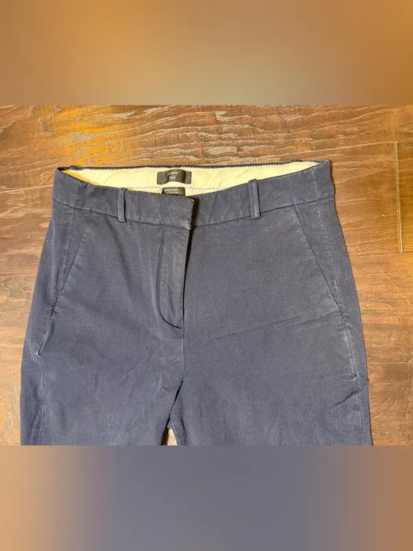 J.Crew 365 High-Rise Cameron Pants Size 6 Navy Blue Slim Ankle Trousers - Image 4