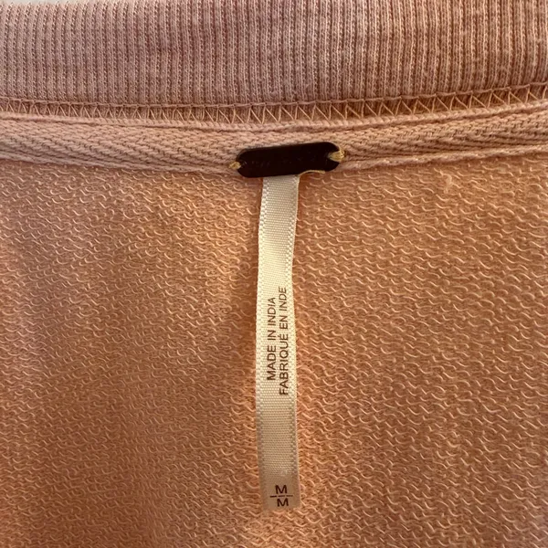 Free People Sweet Jane Pullover Peach Sweatshirt Top Medium - Image 5