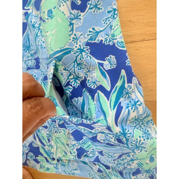 Lilly Pulitzer Skipper Popover Koala Me Maybe Blue Green Half Zip Sweatshirt S - Image 5