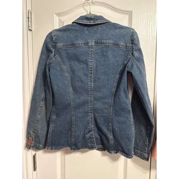 Levi Strauss Signature Vintage Denim Blazer Jacket Y2K Western Cowgirl Indie - Image 3