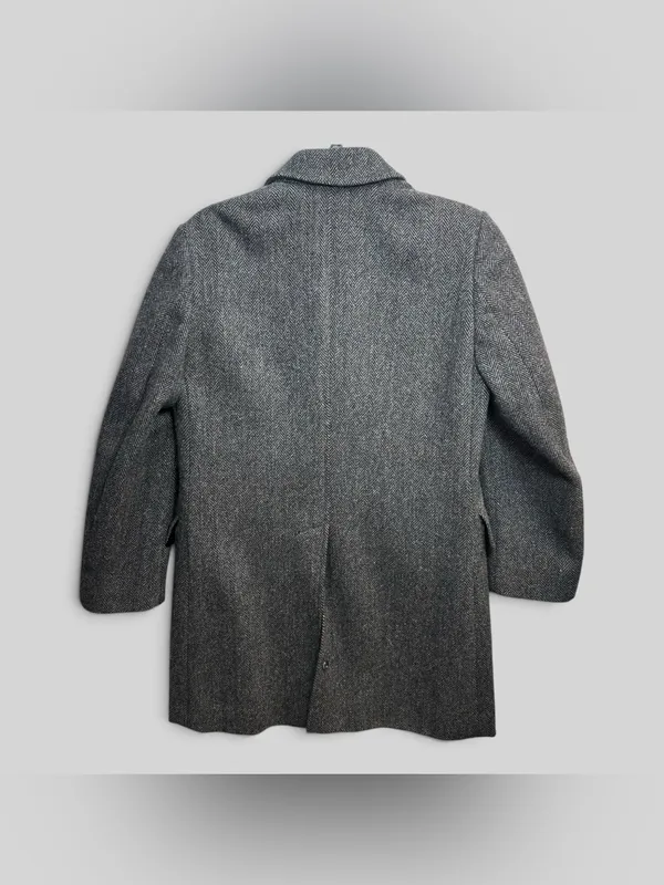 London Fog Women's Charcoal Herringbone Single-Breasted Trench Coat - Image 4