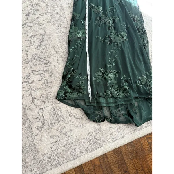 Lulus Photo Finish Forest Green Sequin Lace-Up Maxi Dress Size XL Formal Glam - Image 8