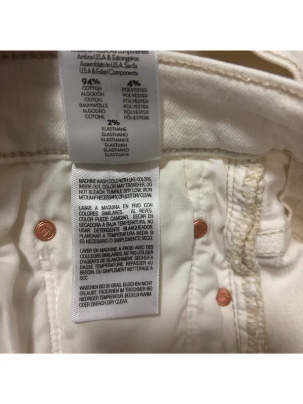 Mother The Insider Crop Step Fray Cream Puffs Jeans Size 29 - Image 12