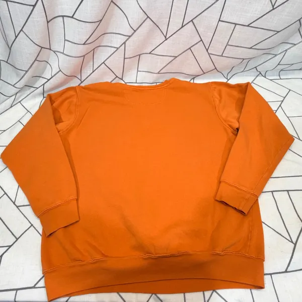 Amadora Sport Sweatshirt Med Orange Halloween Cat Graphic‎ Fleece Crewneck - Image 7