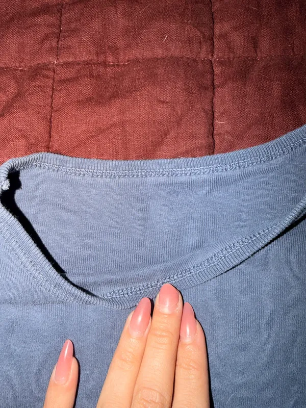 Brandy Melville blue/grey tee - Image 3