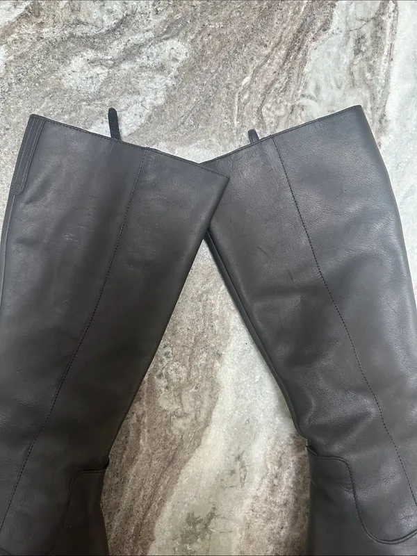 Timberland Black Leather Boots Tall Suspension Heel Anti-Fatigue Sz 9 - Image 3