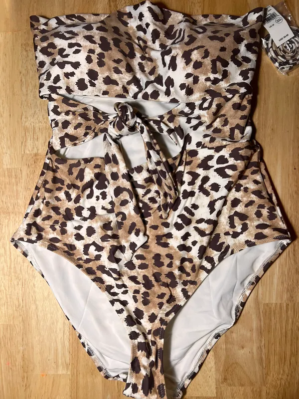 Aerie One Piece Full Coverage Swimsuit Animal Print Medium BNWTS $59.96 - Image 7