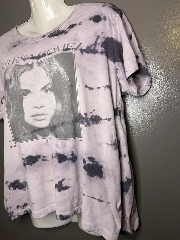Selena Gomez Abercrombie & Fitch Shirt Womens Small Purple Tie Dye Tee Top - Image 4