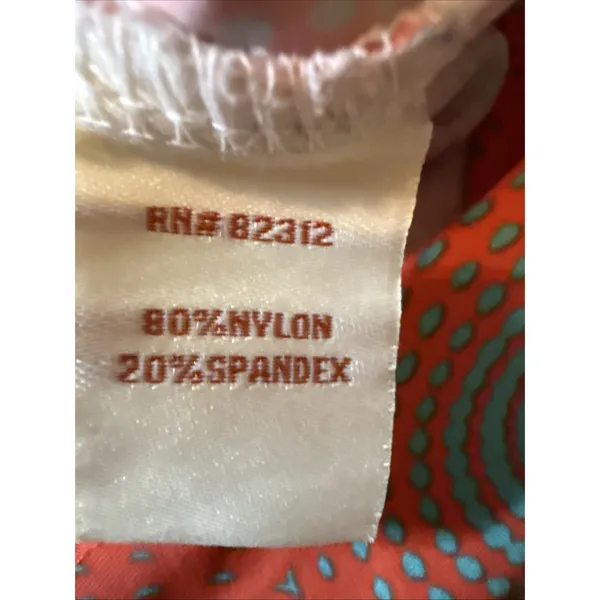 Aryeh Printed Dress Orange & Gray Spiral Sleeveless Shift Dress Size Medium - Image 4
