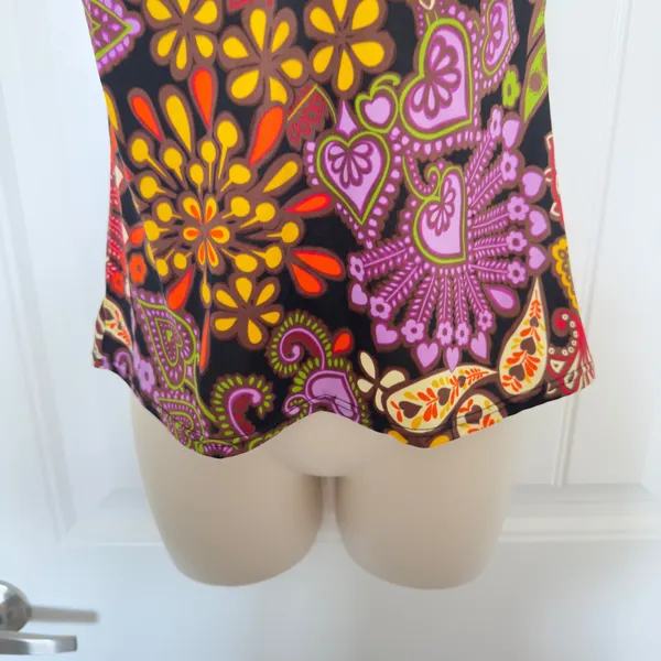 Victoria's Secret Large Paisley Floral Halter Tankini Top Y2K Boho Chic - Image 5