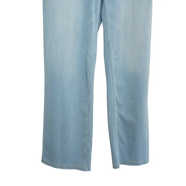Halara Flex Denim High Waisted Crossover Straight Leg Jeans Light Wash Medium - Image 3