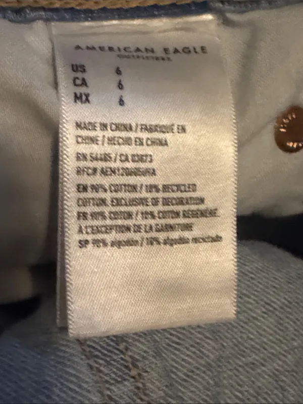 American Eagle Outfitters Light Blue Denim Skirt with Back Pocket - Image 5