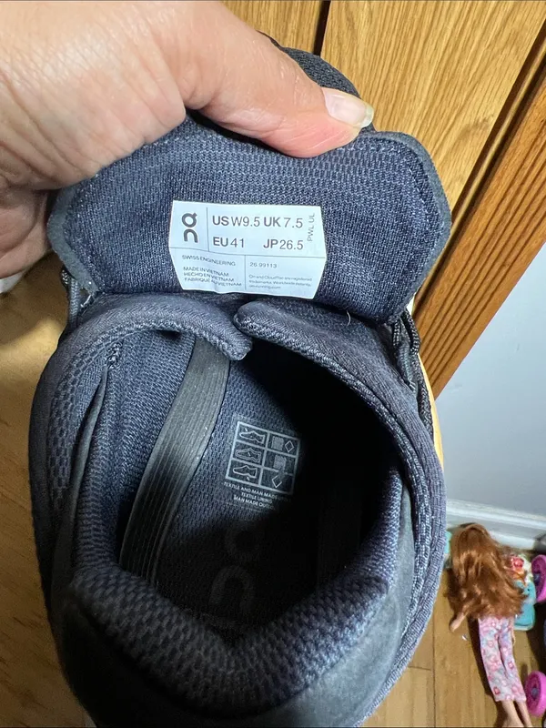On Running Black Athletic Sneakers with White Soles - Image 5