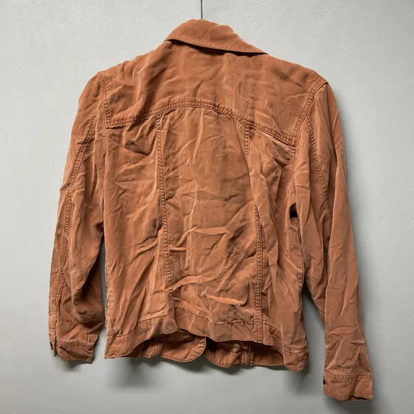 Coldwater Creek Corduroy Button Up‎ Jacket Rust Orange Women's PM - Image 3