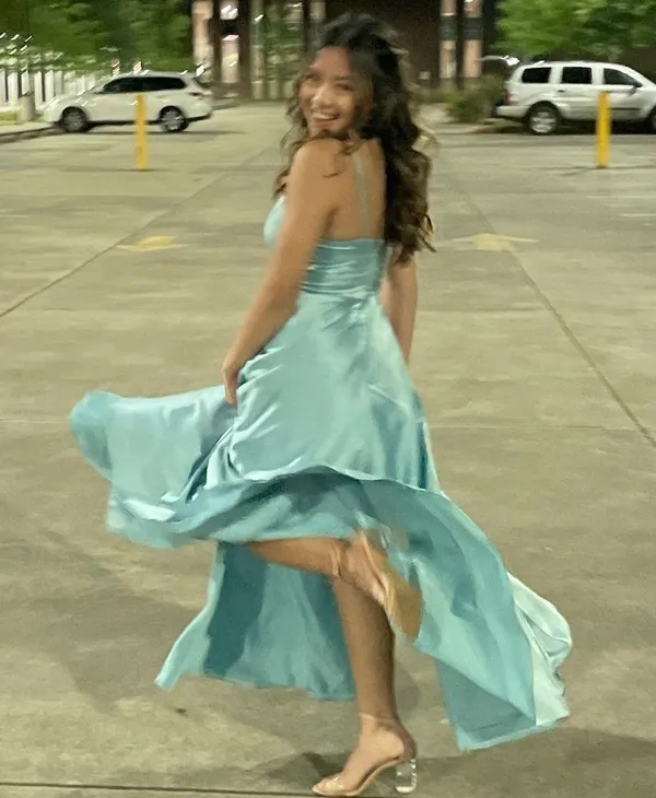 Light Blue Prom Dress Size 2 - Image 6