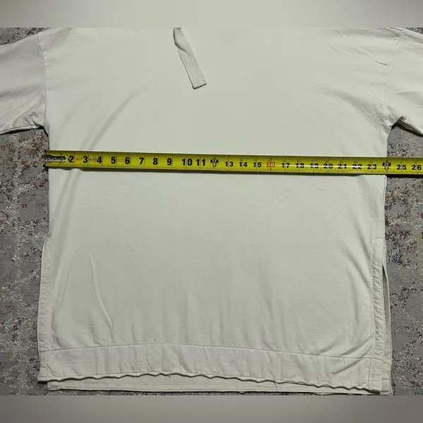 AERIE long sleeve oversized hooded sweatshirt size Medium cream color 100% - Image 11