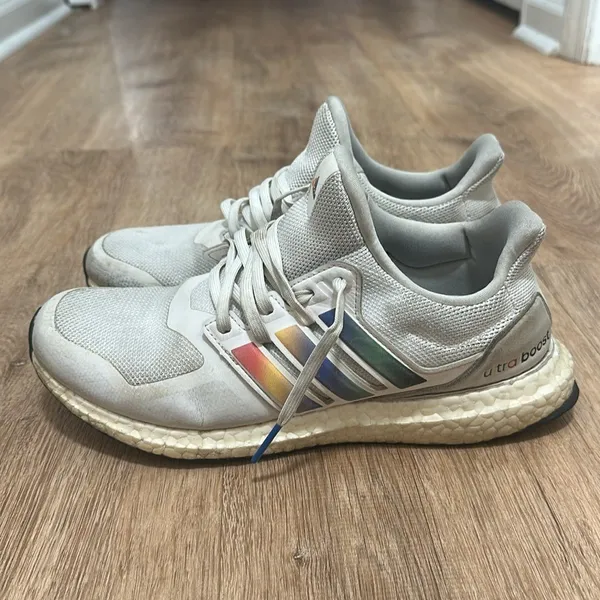 Adidas | Woman's Ultraboost S&L Pride White Rainbow Running Shoes, Size‎ 8.5 - Image 6