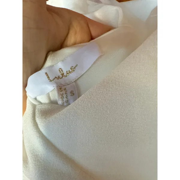 NWT Lulus Regal Classic White Sleeveless Twist-Back Maxi Dress Bridal Wedding S - Image 7