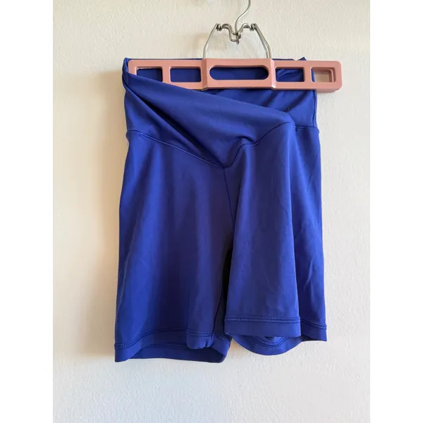 OFFLINE by Aerie Real Me Crossover Bike Shorts Cobalt Blue High Rise 5" Inseam S - Image 2