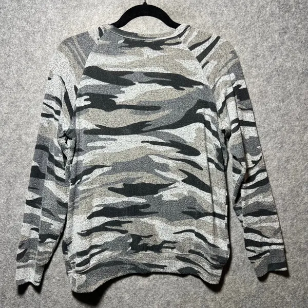 Buffalo David Bitton Womens Grey Camo Raglan Sleeve Sweatshirt Small Crewneck‎ - Image 7