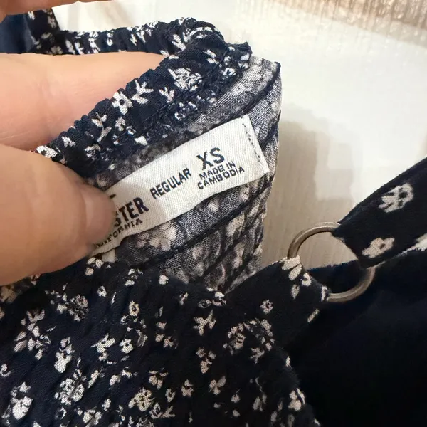 HOLLISTER‎ channeled bodice midi dress floral print XS - Image 7