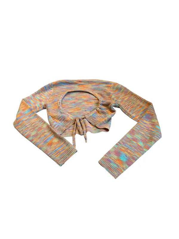 EDIKTED Medina open back cropped sweater - Image 3
