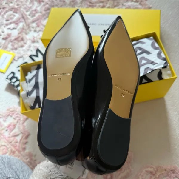 Marc Jacobs THE KAT BALLERINA in Black Size 37 NEW - Image 12