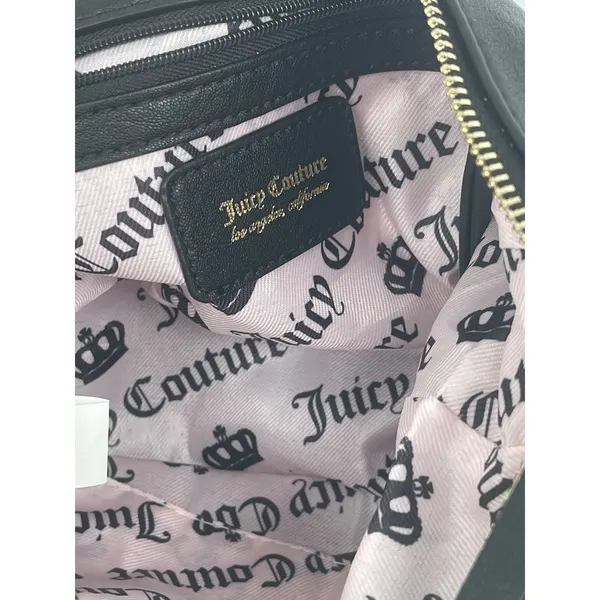 juicy couture bag NWT Black Handbag with‎ Gold Accents rowling satchel - Image 9