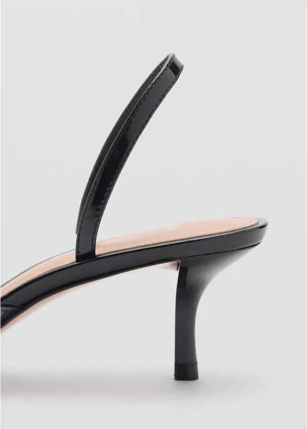 New Mango Black Pointed Slingback Pump with Clear Panel Accent Sz 8,5 - Image 4