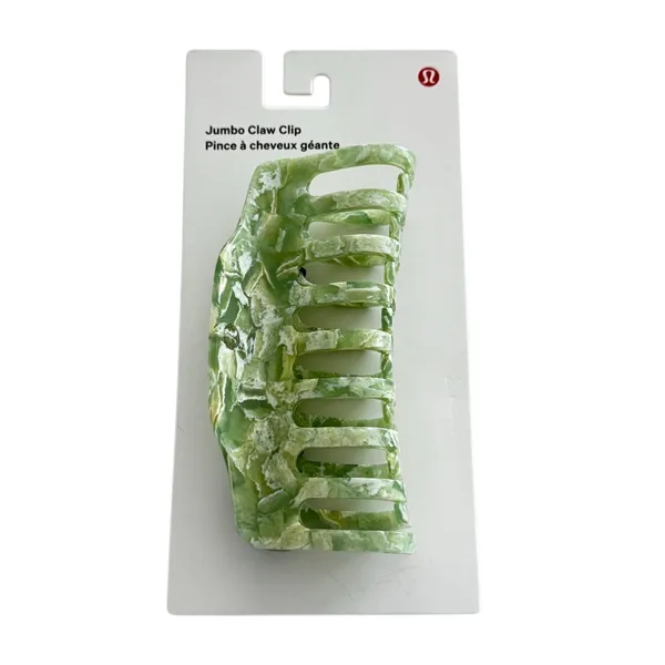 Lululemon Jumbo Claw Clip Willow Leaf/Matcha Magic - Image 12