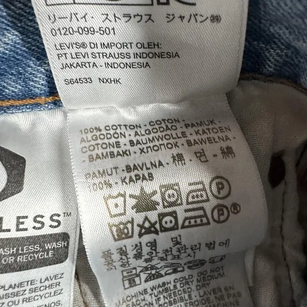 Levis 501 Skinny Jeans Womens 28 Premium Light Button Fly High Rise Distressed - Image 11