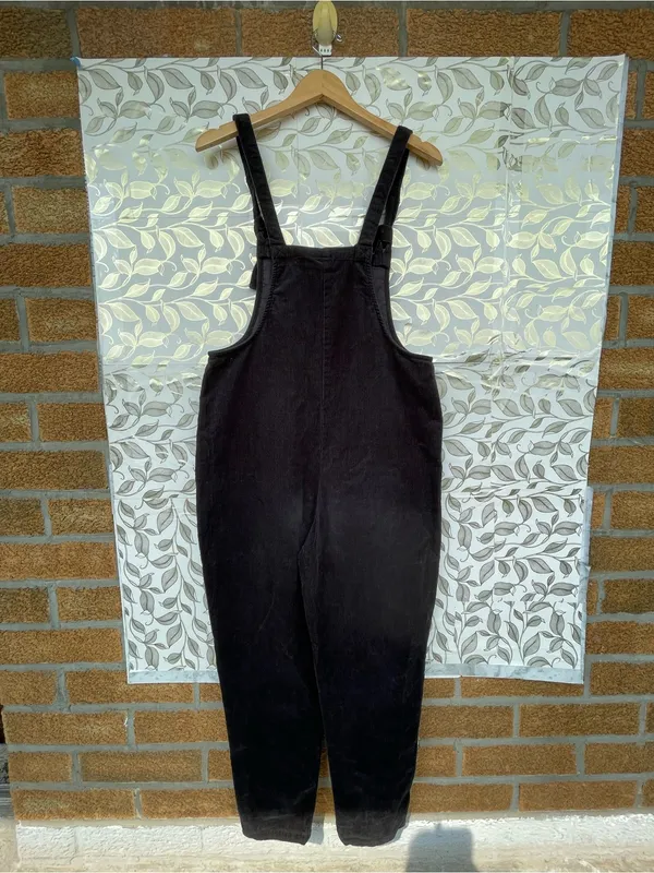 Lucy & Yak Black Organic Cord Dungarees US 6 UK 10 Whimsigoth Overalls - Image 8