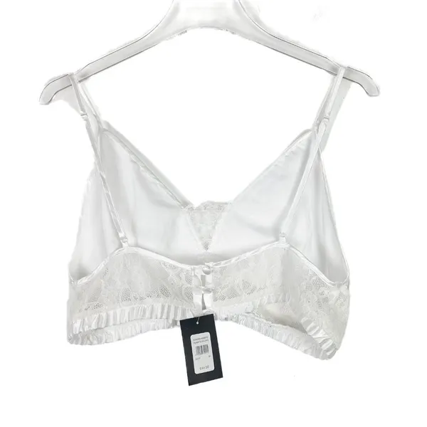 NWT Frederick's of Hollywood Delphine Satin Cropped Cami White Size Medium M T24 - Image 9